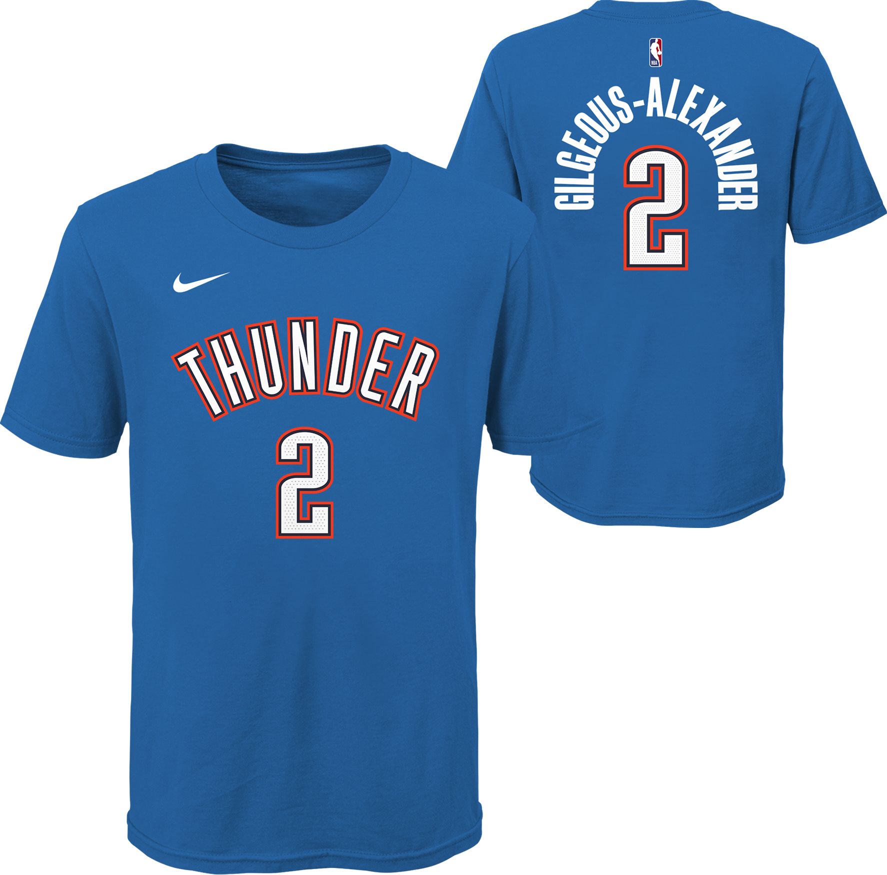 Nike Youth Oklahoma City Thunder Shai Gilgeous-Alexander #2 Blue Icon T-Shirt