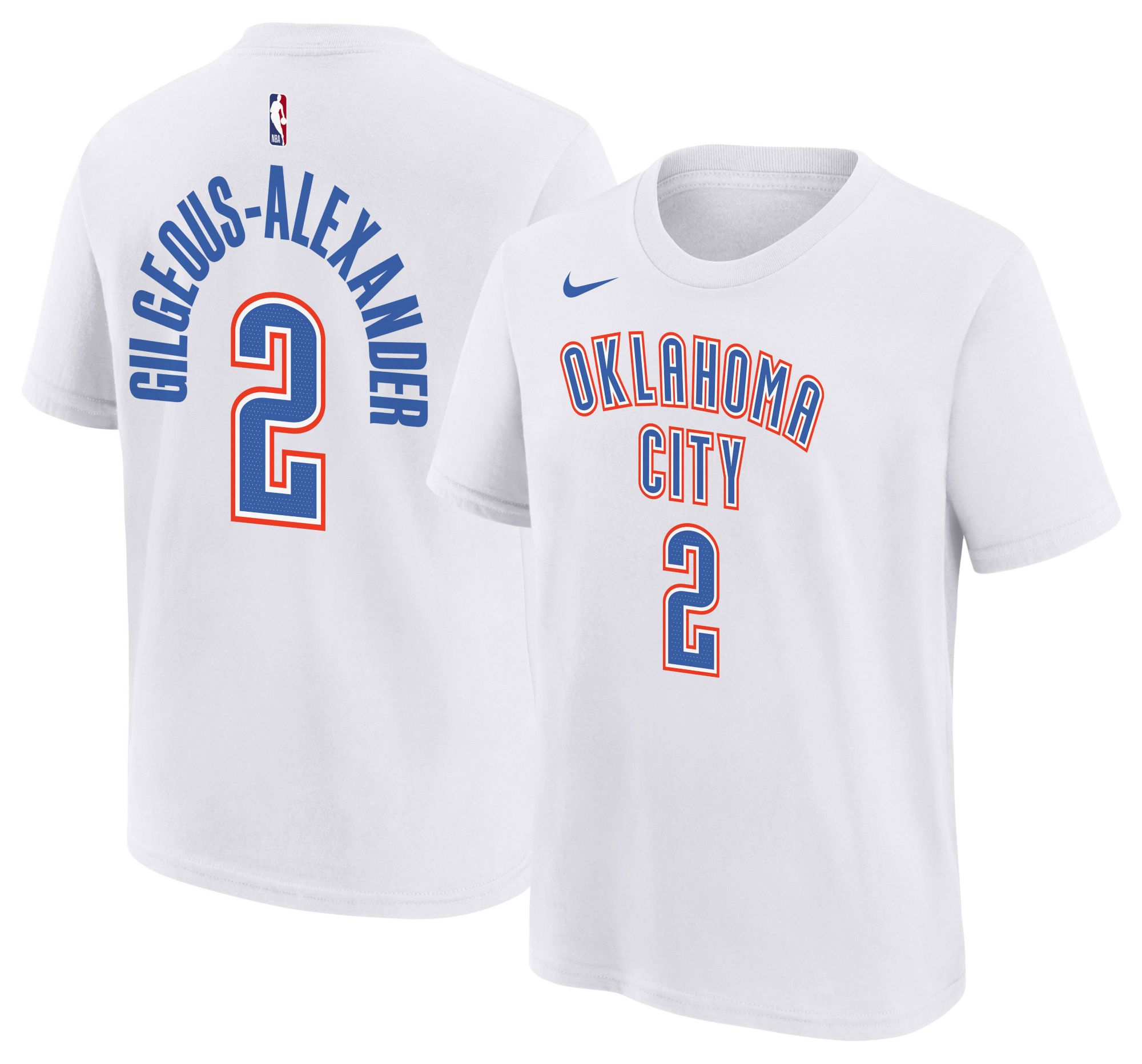 Nike Youth Oklahoma City Thunder Shai Gilgeous-Alexander #2 White T-Shirt product image