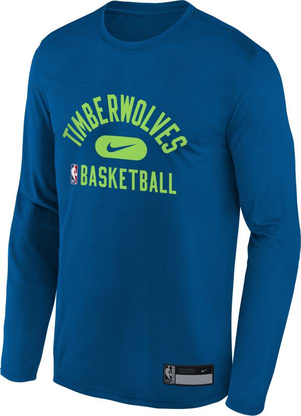 Nike Youth Minnesota Timberwolves Blue Long Sleeve Practice Shirt product image