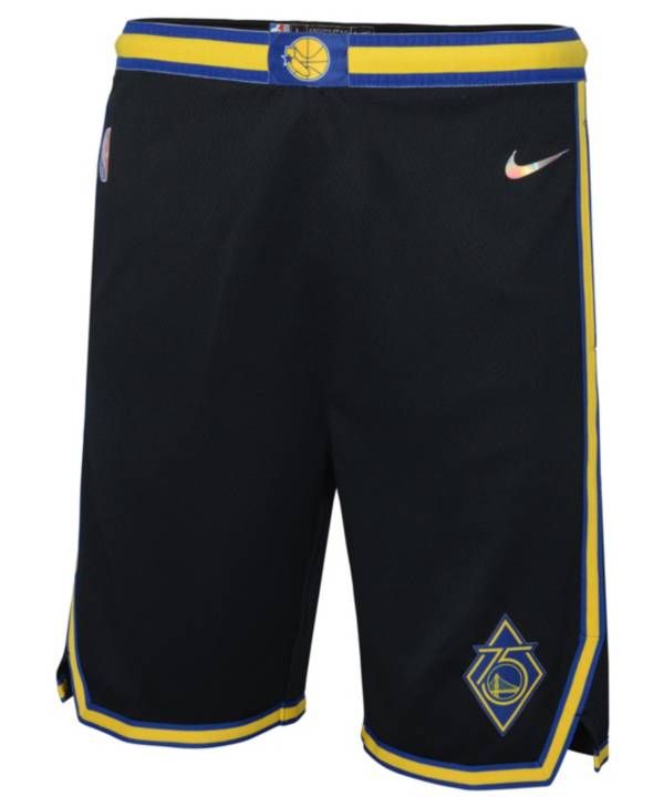 Nike Youth 2021-22 City Edition Golden State Warriors Blue Swingman Shorts