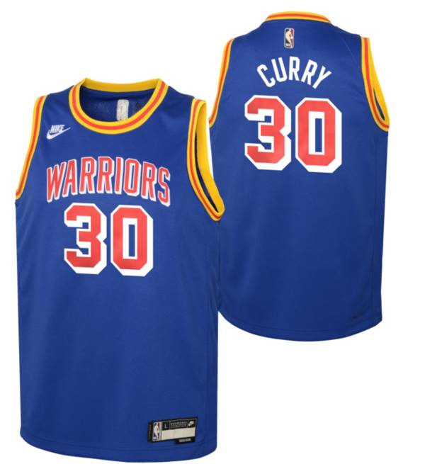 Nike Youth Golden State Warriors Stephen Curry #30 Blue Dri-FIT Swingman Jersey