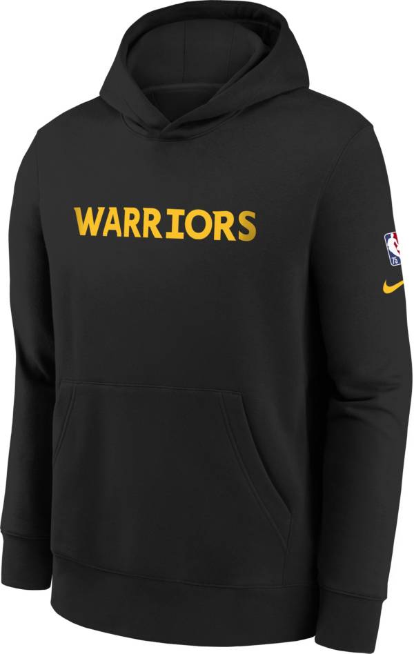 Nike Youth 2021-22 City Edition Golden State Warriors Black Essential Pullover Hoodie