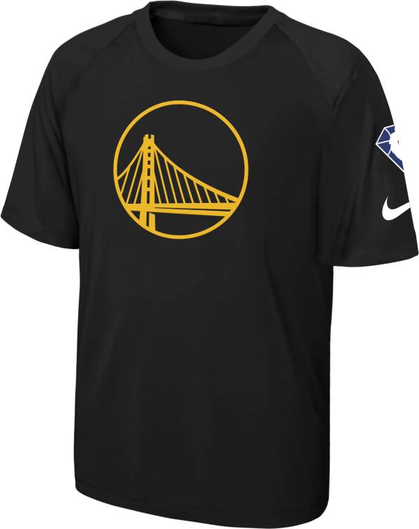 Nike Youth 2021-22 City Edition Golden State Warriors Black Pregame Shirt