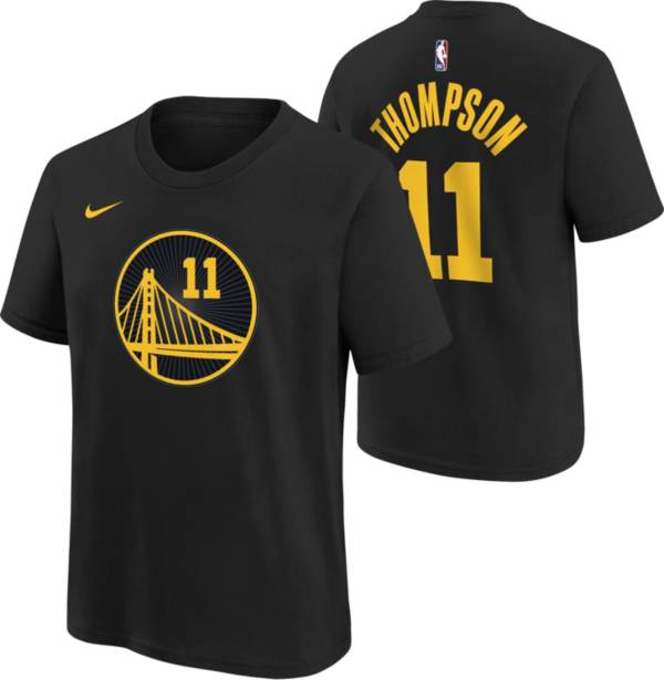 Nike Youth 2021-22 City Edition Golden State Warriors Klay Thompson #11 Black Player T-Shirt