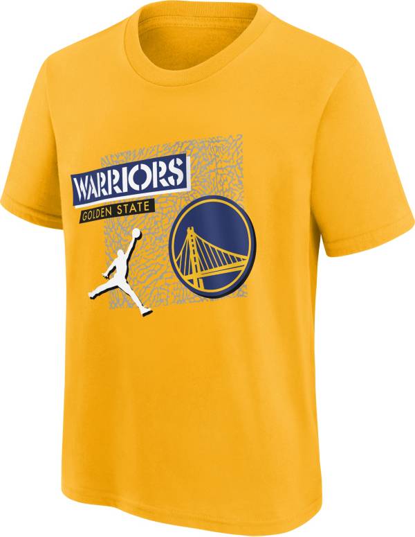 Jordan Youth Golden State Warriors Yellow Statement T-Shirt