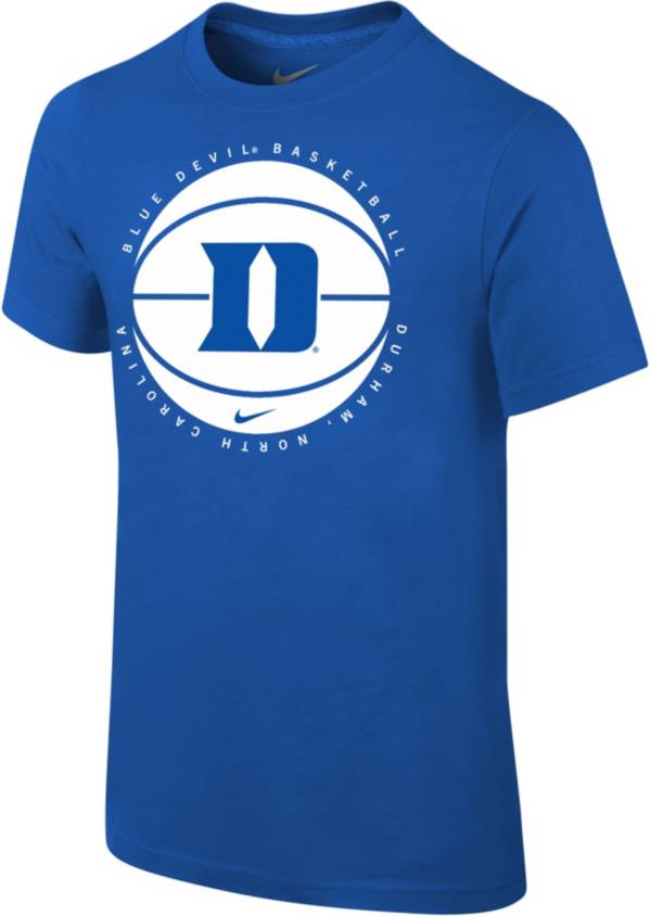 Nike Youth Duke Blue Devils Duke Blue Cotton Basketball Team T-Shirt