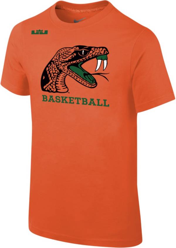 Nike x LeBron James Youth Florida A&M Rattlers Orange Core Cotton Basketball T-Shirt product image
