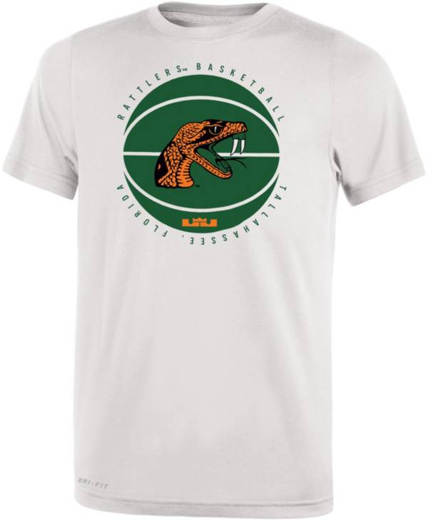 Nike x LeBron James Youth Florida A&M Rattlers White Dri-FIT Basketball Legend T-Shirt product image