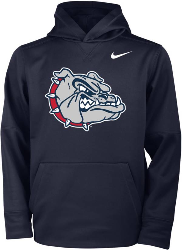 Nike Youth Gonzaga Bulldogs Navy Therma-FIT Pullover Hoodie