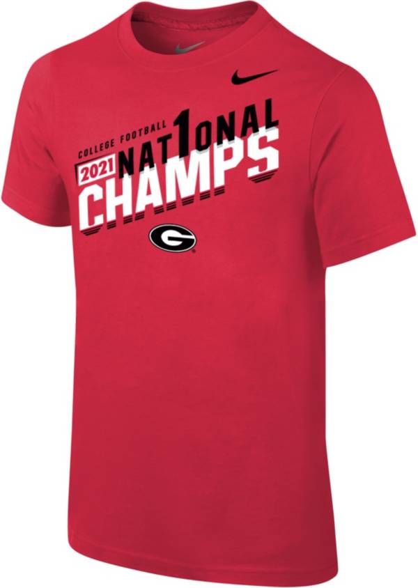 Nike Youth 2021 National Champions Georgia Bulldogs Nat1onal Champs T-Shirt