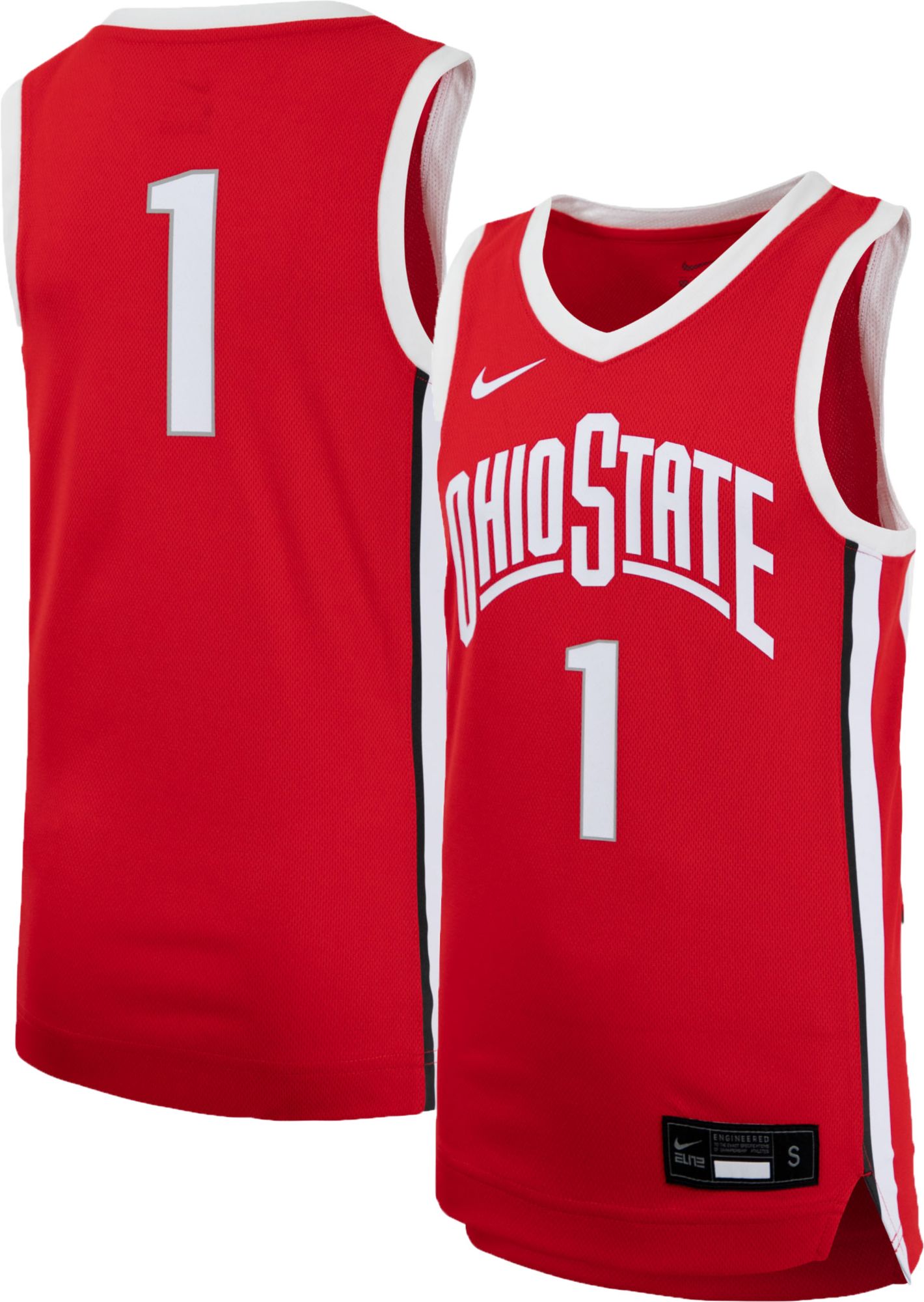 Nike Youth Ohio State Buckeyes #1 Scarlet Replica Basketball Jersey product image