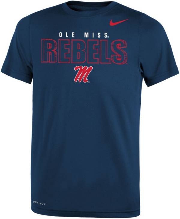 Nike Youth Ole Miss Rebels Blue Dri-FIT Legend T-Shirt