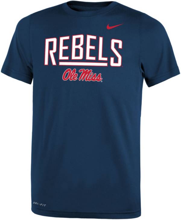 Nike Youth Ole Miss Rebels Blue Dri-FIT Legend T-Shirt