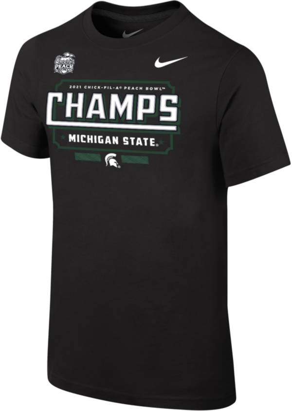 Nike Youth 2021 Chick-fil-A Peach Bowl Champions Michigan State Spartans Locker Room T-Shirt