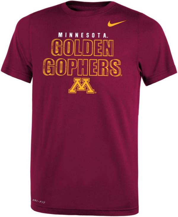 Nike Youth Minnesota Golden Gophers Maroon Dri-FIT Legend T-Shirt