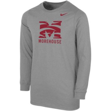 sorry, Nike Youth Morehouse College Maroon Tigers Grey Core Cotton Long Sleeve T-Shirt is currently out of stock