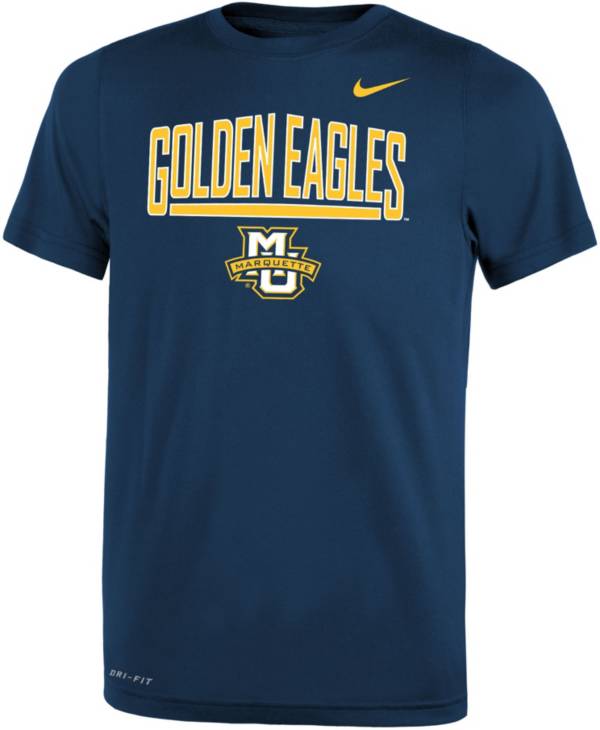 Nike Youth Marquette Golden Eagles Blue Dri-FIT Legend T-Shirt