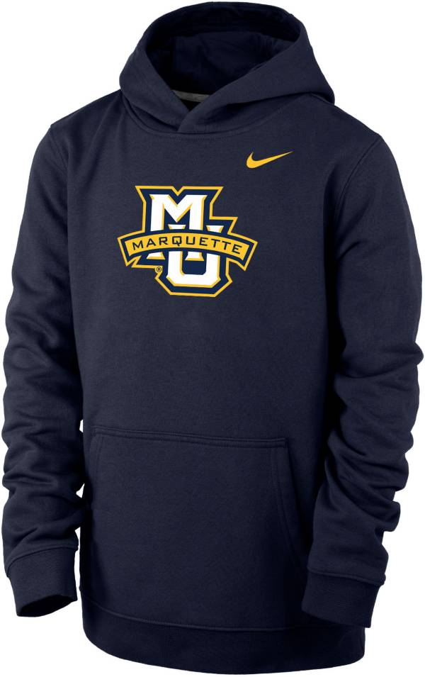 Nike Youth Marquette Golden Eagles Blue Club Fleece Pullover Hoodie