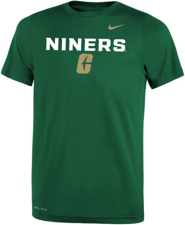 Nike Youth Charlotte 49ers Green Dri-FIT Legend T-Shirt