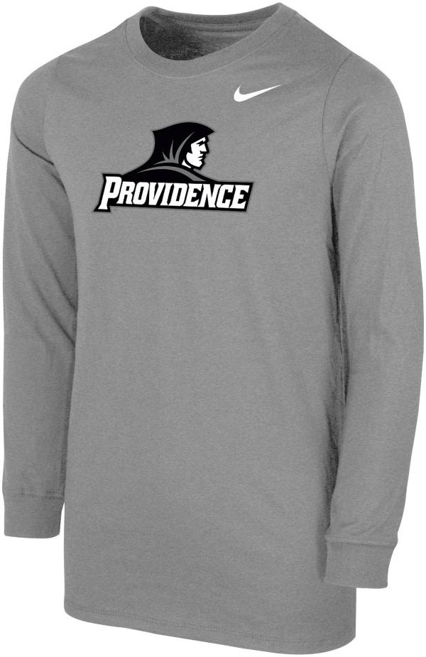 Nike Youth Providence Friars Grey Core Cotton Long Sleeve T-Shirt