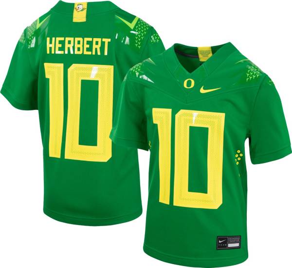 Nike Youth Oregon Ducks Justin Herbert #10 Green Vapor Fusion Football Jersey