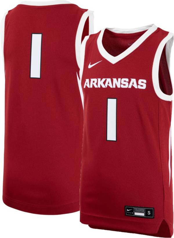 Nike Youth Arkansas Razorbacks #1 Cardinal Replica Basketball Jersey