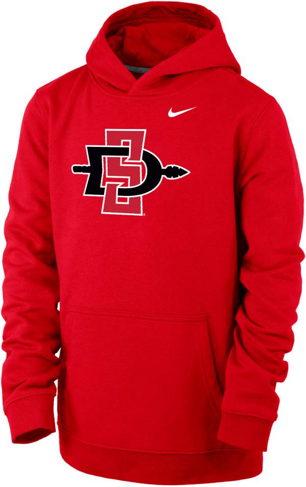 Nike Youth San Diego State Aztecs Scarlet Club Fleece Pullover Hoodie product image
