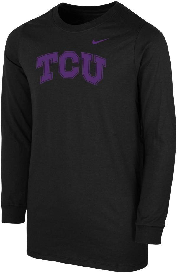 Nike Youth TCU Horned Frogs Core Cotton Long Sleeve Black T-Shirt product image