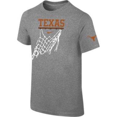 sorry, Nike Youth Texas Longhorns Grey Cotton Basketball Hoop T-Shirt is currently out of stock