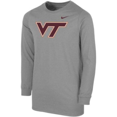 sorry, Nike Youth Virginia Tech Hokies Grey Core Cotton Long Sleeve T-Shirt is currently out of stock