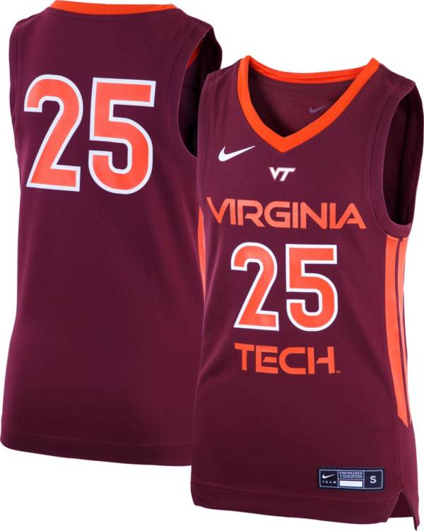 Nike Youth Virginia Tech Hokies #25 Maroon Replica Basketball Jersey