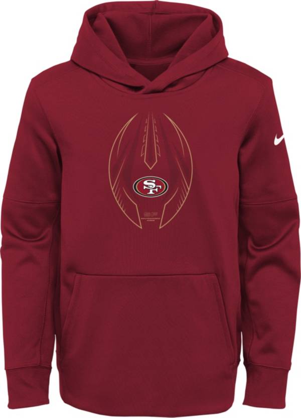 Nike Youth San Francisco 49ers Gym Red Icon Therma Pullover Hoodie