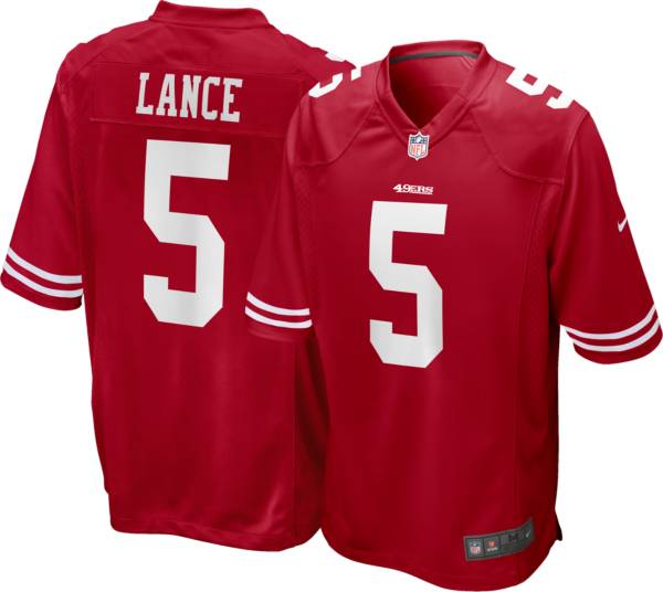 Nike Youth San Francisco 49ers Trey Lance #5 Red Game Jersey