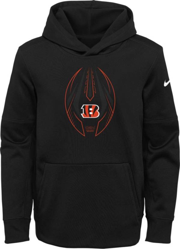 Nike Youth Cincinnati Bengals Black Icon Therma Pullover Hoodie