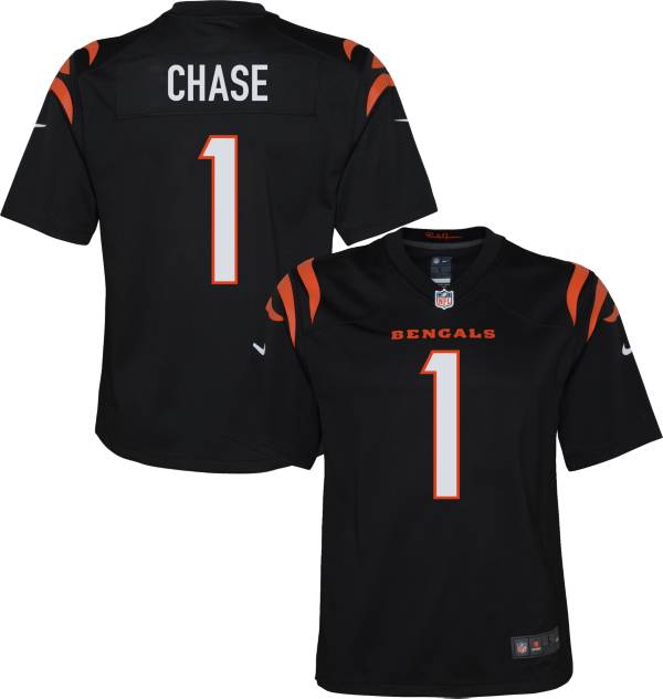 Nike Youth Cincinnati Bengals Ja'Marr Chase Black Game Jersey Dick's Sporting Goods