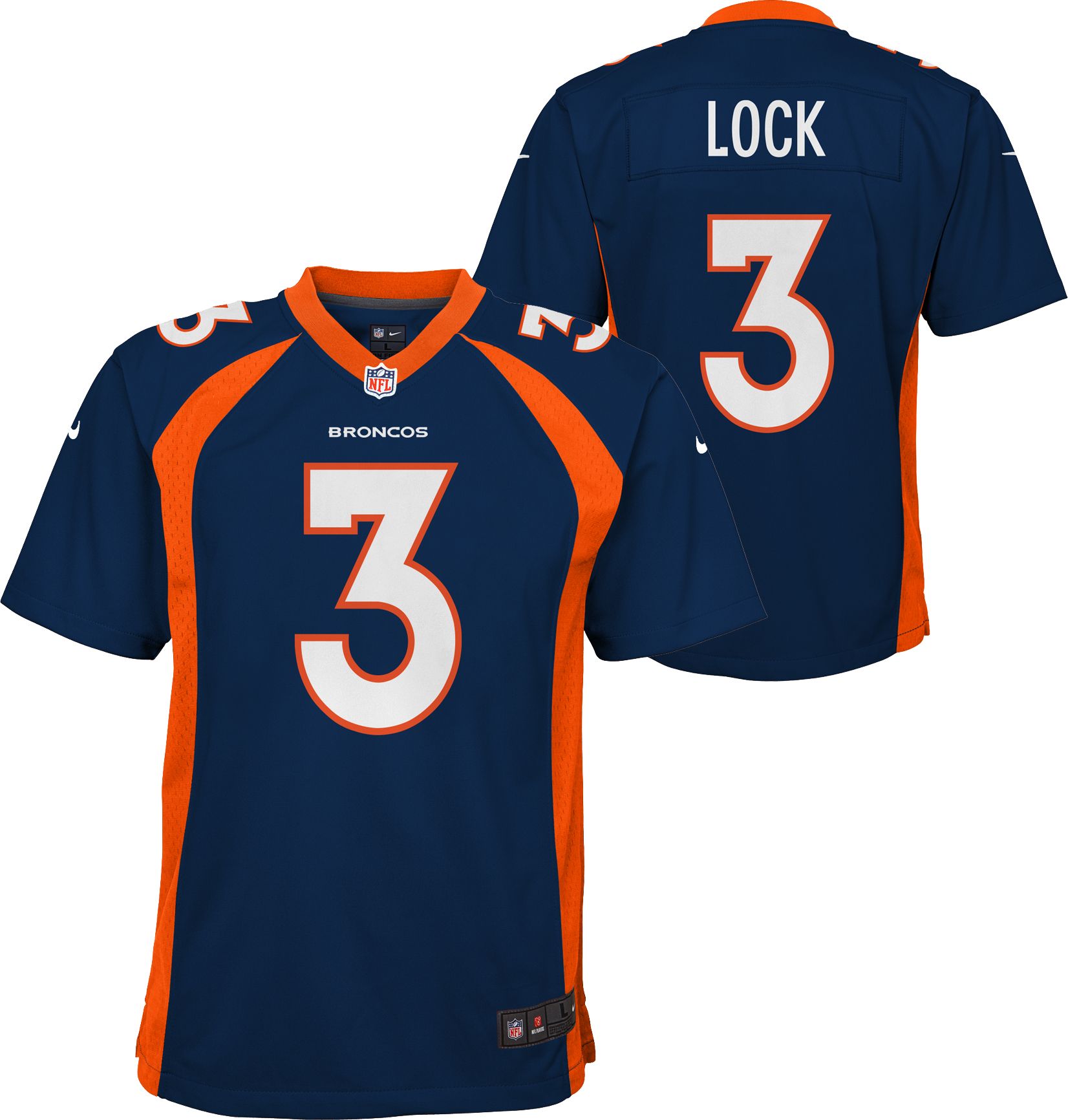 : Drew Lock Denver Broncos Orange #3 Youth Player Home Jersey :  Sports & Outdoors