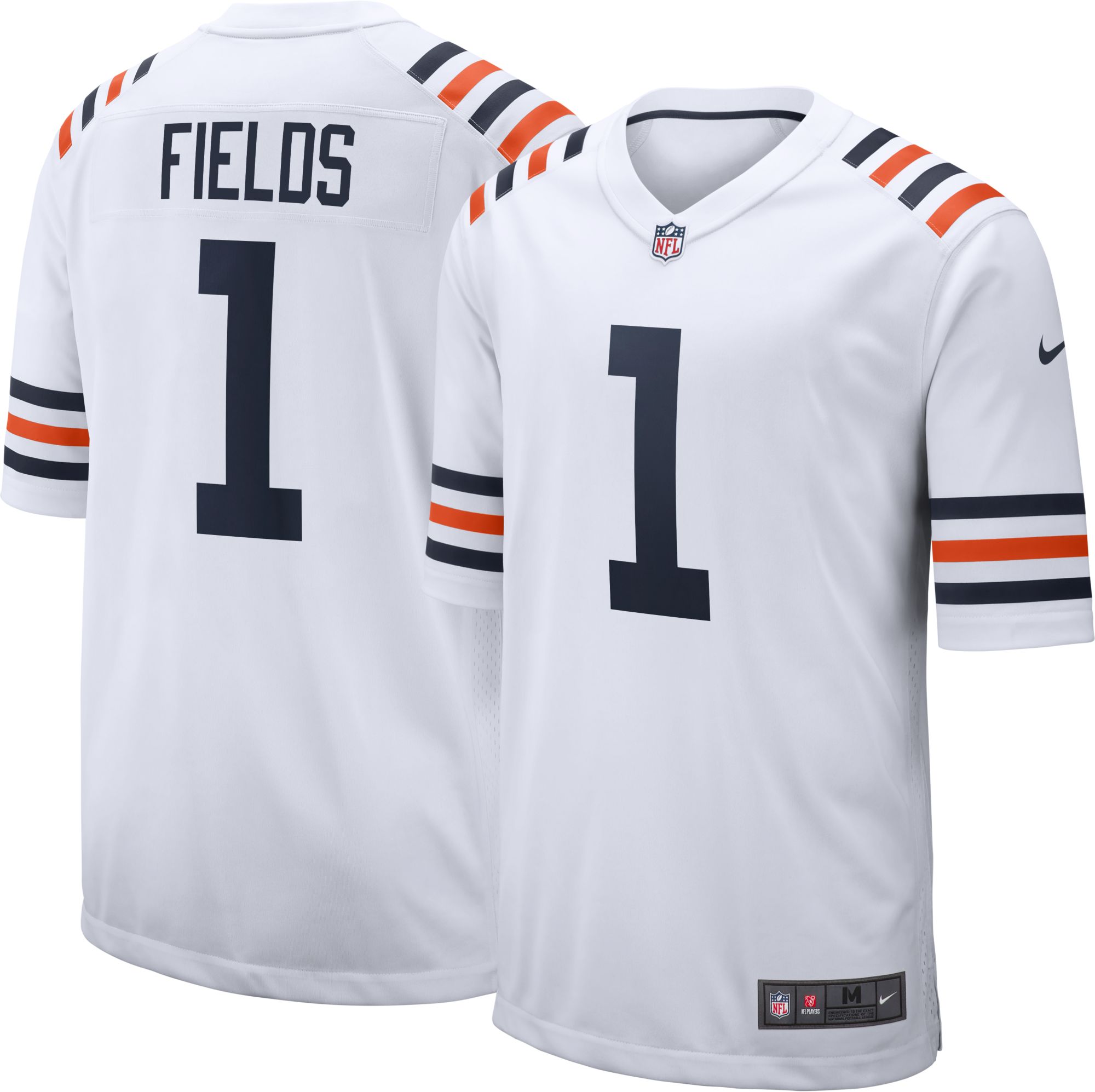 Justin Fields Chicago Bears Nike White Color Rush Alternate Replica Je -  Clark Street Sports