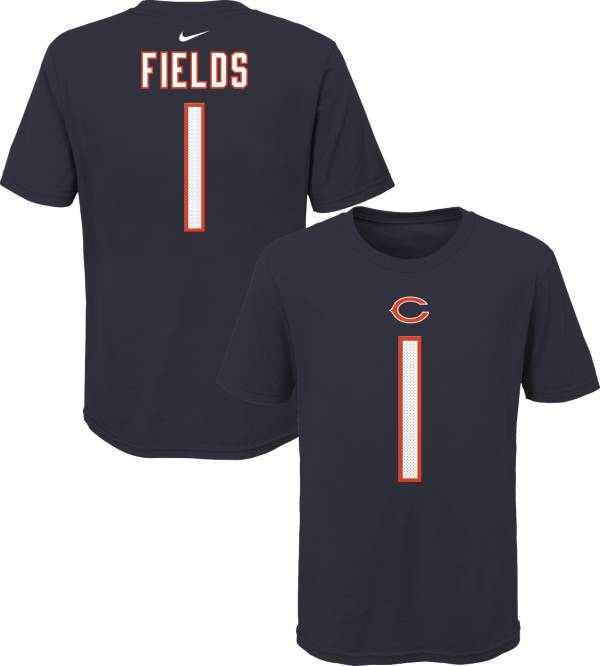 Nike Youth Chicago Bears Justin Fields #1 Navy T-Shirt product image