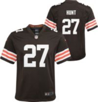 Elite Men's Kareem Hunt Brown Home Jersey - #27 Football Cleveland Browns  Size 40/M