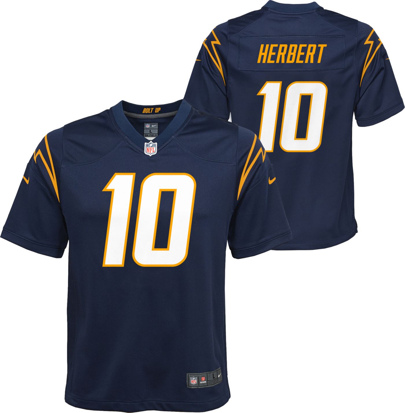 Nike Youth Los Angeles Chargers Justin Herbert 10 Navy Alternate Game Jersey Dick s Sporting Goods