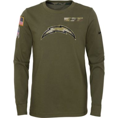 sorry, Nike Youth Los Angeles Chargers Salute to Service Olive Long Sleeve T-Shirt is currently out of stock
