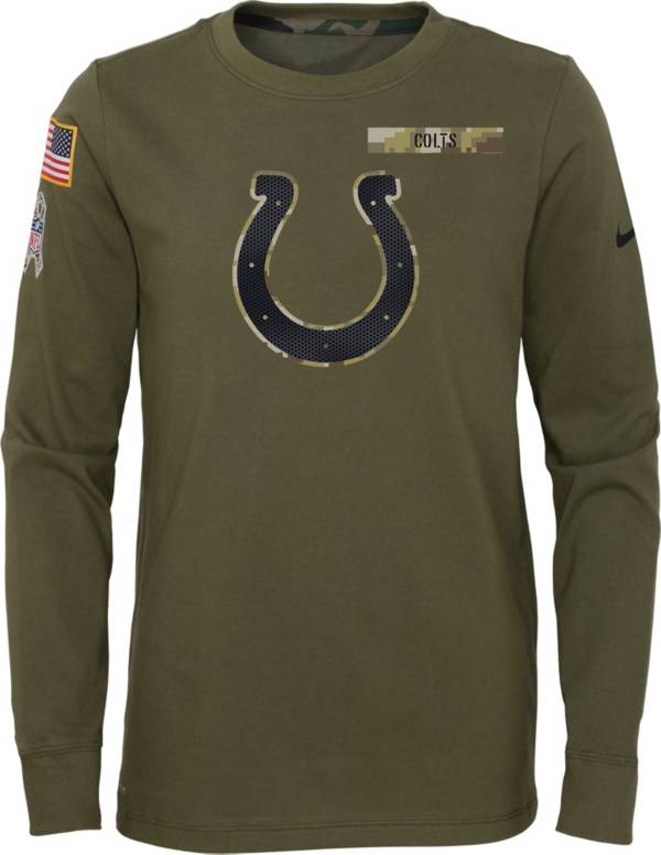 Nike Youth Indianapolis Colts Salute to Service Olive Long Sleeve T-Shirt product image
