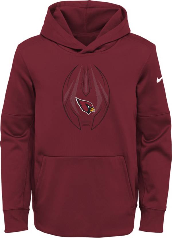 Nike Youth Arizona Cardinals Tough Red Icon Therma Pullover Hoodie