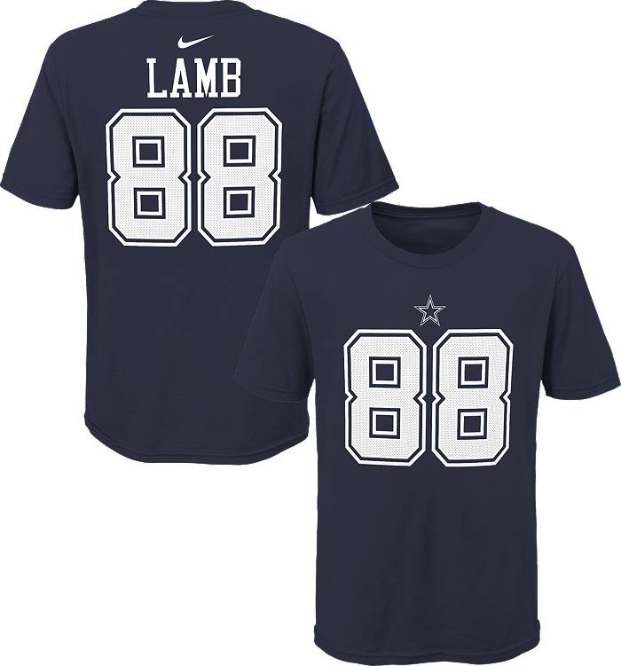 Men's Nike CeeDee Lamb Navy Dallas Cowboys Name & Number T-Shirt