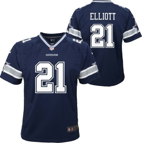 Nike Youth Dallas Cowboys Ezekiel Elliott #21 Navy Game Jersey product image