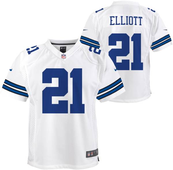 Nike Youth Dallas Cowboys Ezekiel Elliott #21 Game White Jersey product image