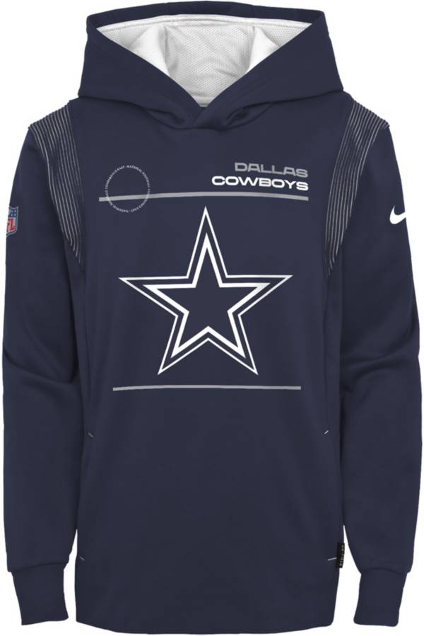 Nike Youth Dallas Cowboys Navy Therma Pullover Hoodie