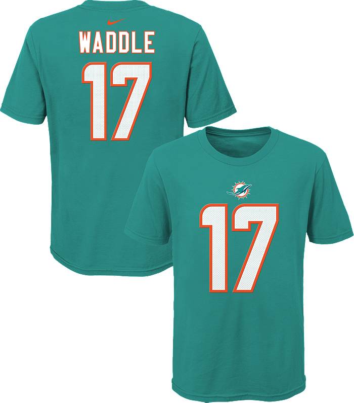 Nike Youth Miami Dolphins Jaylen Waddle #17 Aqua T-Shirt
