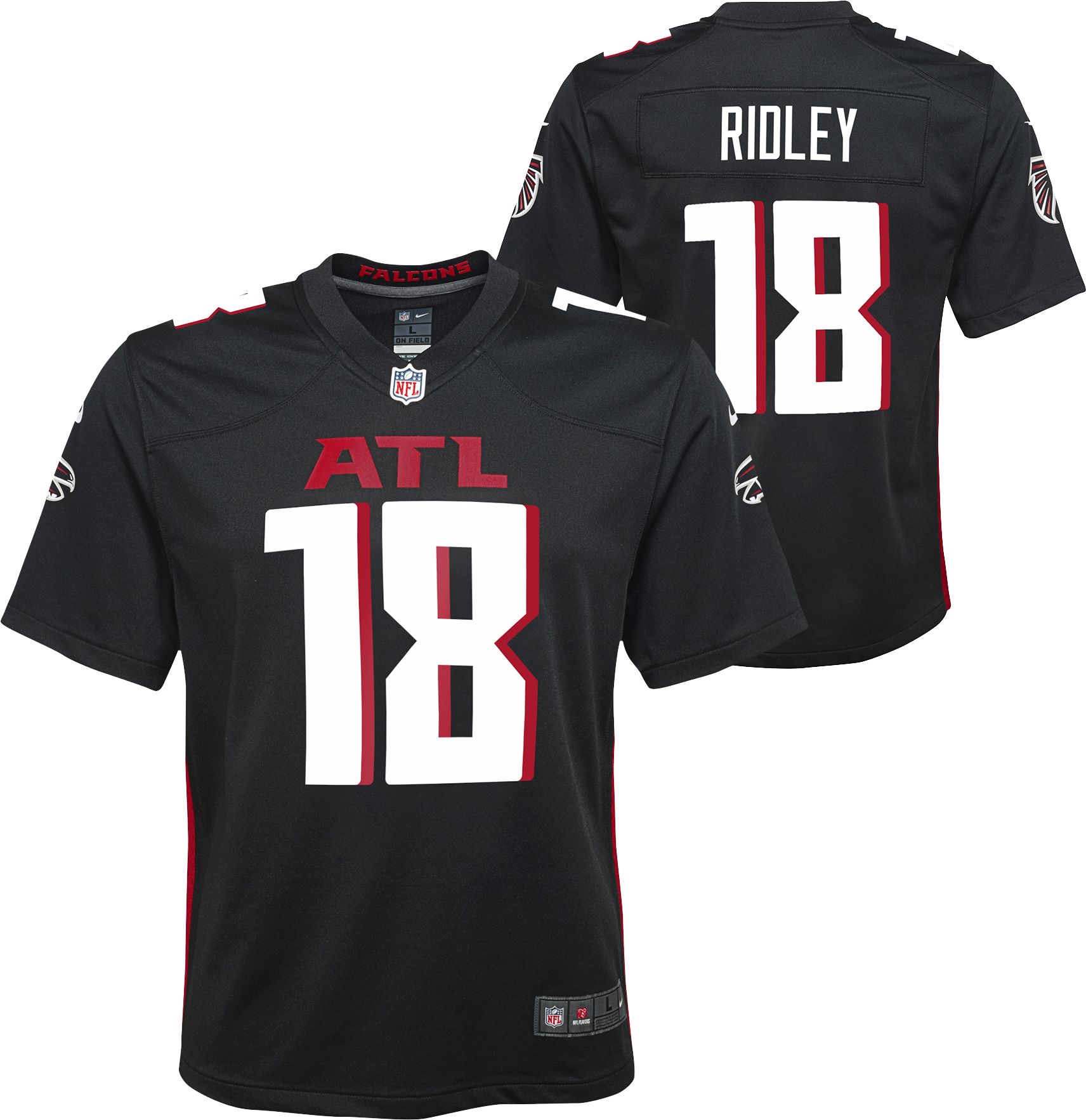 No18 Calvin Ridley Men's Black V White Peace Split Nike Vapor Untouchable Limited Jersey