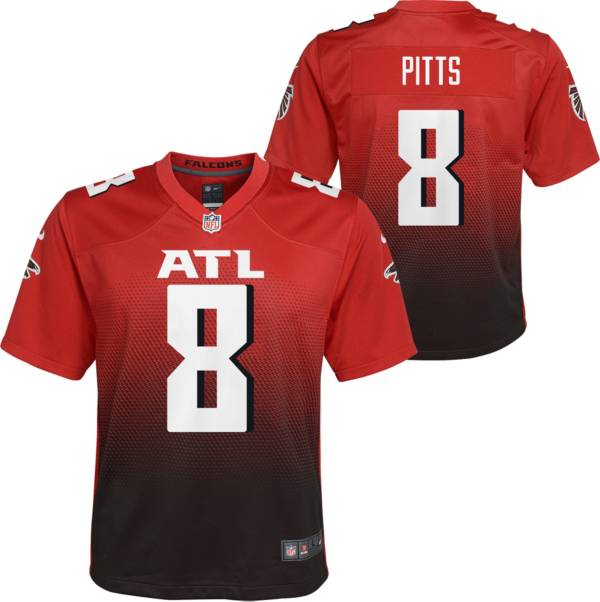 Atlanta Falcons Home Name & Number Long Sleeve T-Shirt - Kyle Pitts - Mens